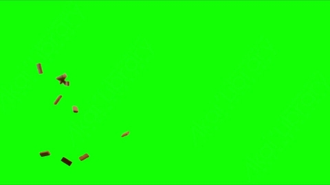 视频素材-砖块落地Debris_Bricks_TopSide_04