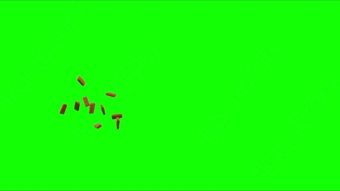 视频素材-砖块落地Debris_Bricks_TopSide_17