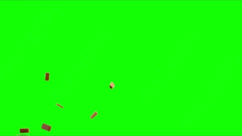 视频素材-砖块落地Debris_Bricks_TopSide_18