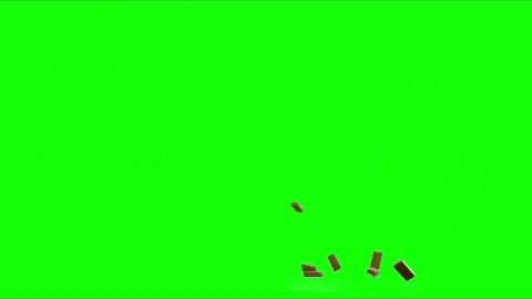视频素材-砖块落地Debris_Bricks_Top_02