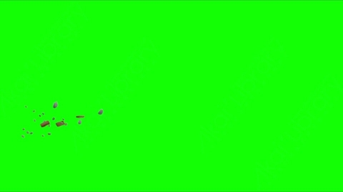 视频素材-石块碎石砖块落地Debris_RocksAndBricks_Side_02