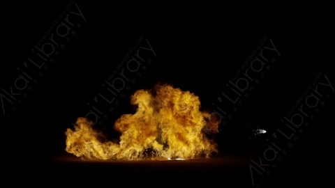 视频素材-爆炸火焰Explosion_Ground_Sparks_120fps_01