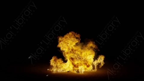 视频素材-爆炸火焰Explosion_Ground_Sparks_120fps_08
