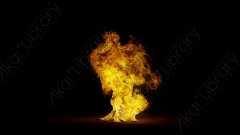 视频素材-爆炸火焰Explosion_Ground_Sparks_60fps_07