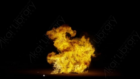 视频素材-爆炸火焰Explosion_Ground_Sparks_60fps_08