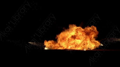 视频素材-爆炸火焰Explosion_Ground_Sparks_60fps_11