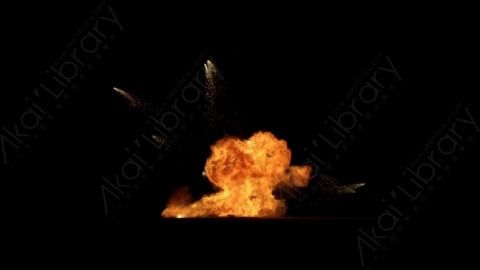视频素材-爆炸火焰Explosion_Ground_Sparks_60fps_14