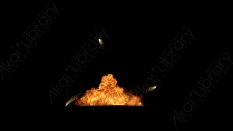 视频素材-爆炸火焰Explosion_Ground_Sparks_60fps_15