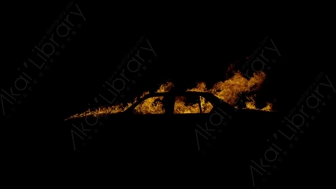 视频素材-车辆燃烧火焰Fire_Car_Side_60fps_02