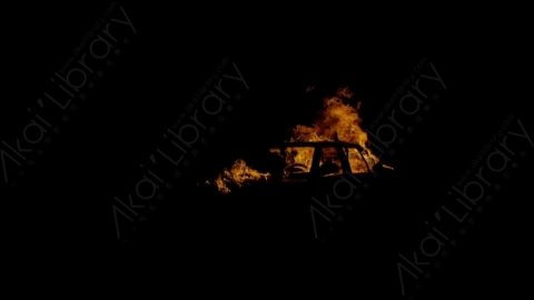 视频素材-车辆燃烧火焰Fire_Car_ThreeQuarter_120fps_04