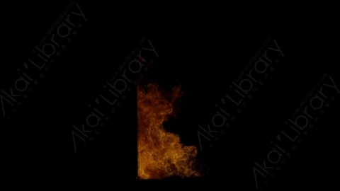 视频素材-门内燃烧火焰Fire_Door_Front_120fps_01