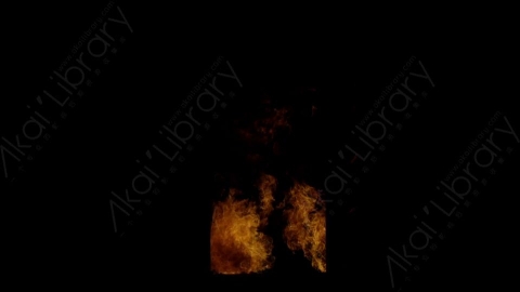 视频素材-门内燃烧火焰Fire_Door_Front_120fps_04