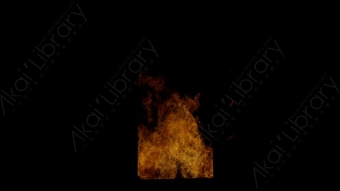 视频素材-门内燃烧火焰Fire_Door_Front_120fps_06