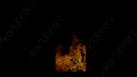 视频素材-门内燃烧火焰Fire_Door_Front_120fps_08