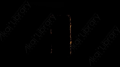 视频素材-门框燃烧火焰Fire_Door__Frame_Front_60fps_01