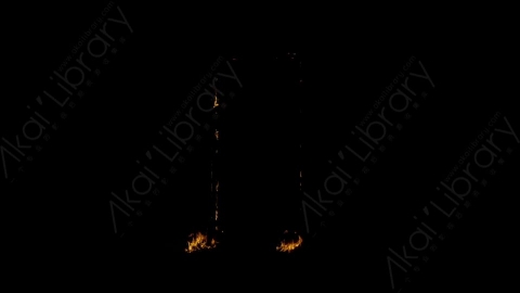 视频素材-门框燃烧火焰Fire_Door__Frame_Front_60fps_06