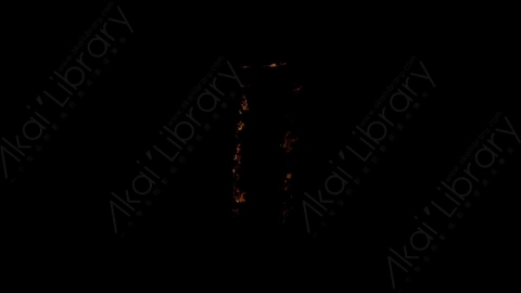 视频素材-门框燃烧火焰Fire_Door__Frame_TheeQuarter_120fps_01