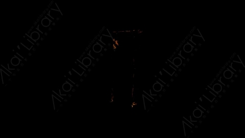 视频素材-门框燃烧火焰Fire_Door__Frame_TheeQuarter_120fps_02