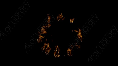 视频素材-环形燃烧火焰Fire_Ring_Front_60fps_01