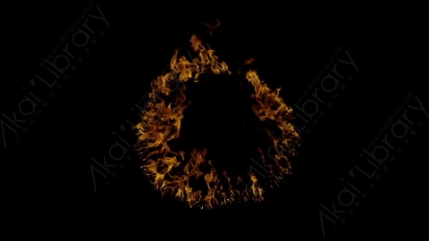 视频素材-环形燃烧火焰Fire_Ring_Front_60fps_02