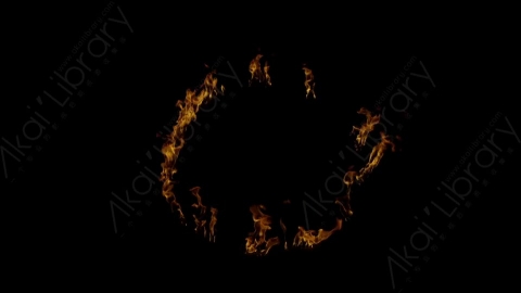 视频素材-环形燃烧火焰Fire_Ring_Front_60fps_03