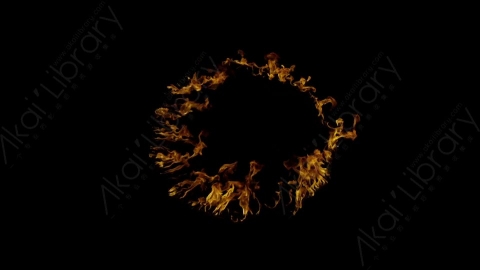视频素材-环形燃烧火焰Fire_Ring_Front_60fps_06