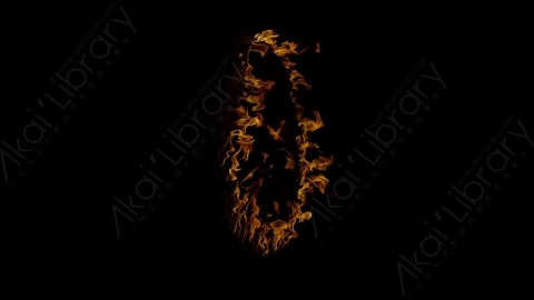 视频素材-环形燃烧火焰Fire_Ring_Side_120fps_02