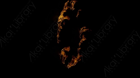 视频素材-环形燃烧火焰Fire_Ring_Side_120fps_08