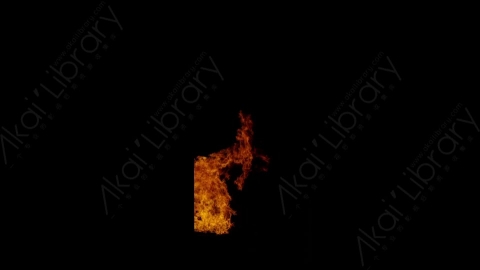 视频素材-窗户窗口燃烧火焰Fire_Window_ThreeQuarter_60fps_03
