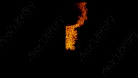 视频素材-窗户窗口燃烧火焰Fire_Window_ThreeQuarter_60fps_05