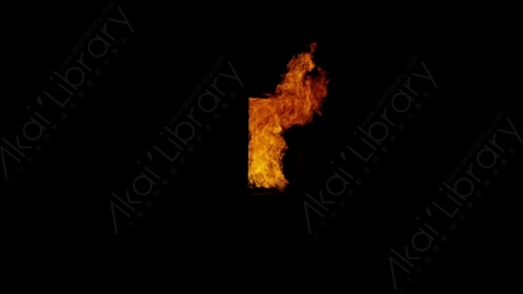 视频素材-窗户窗口燃烧火焰Fire_Window_ThreeQuarter_60fps_06