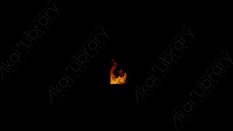 视频素材-窗户窗口燃烧火焰Fire_Window_ThreeQuarter_60fps_07
