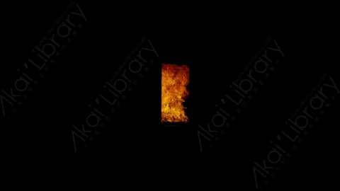视频素材-窗户窗口燃烧火焰Fire_Window_ThreeQuarter_60fps_09