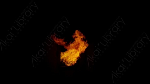 视频素材-窗户窗口燃烧火焰Fire_Window_ThreeQuarter_60fps_11