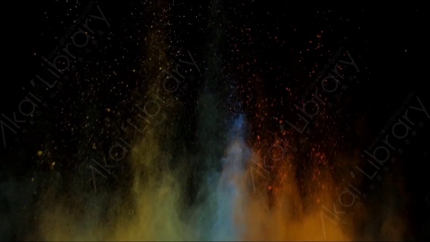 视频素材-爆炸粉尘色粉HD_LOWER_BURST_2