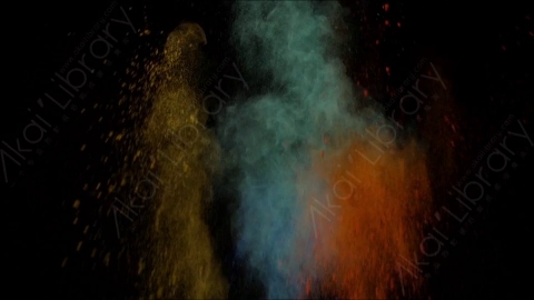 视频素材-爆炸粉尘色粉HD_SIDE_VIEW_4