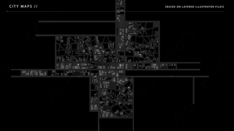 AE模板-Map City_HUD科技地图界面元素.zip