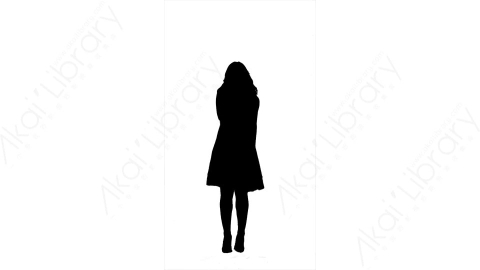 视频素材-Music_silhouette_Sing_Woman_30s音乐演奏表演人物剪影