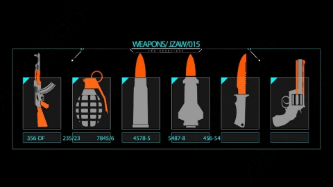 AE模板-Panel Military 07武器HUD科技扫描识别界面.zip