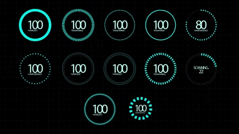 AE模板-Progress Bar Radial_HUD科技圆形界面元素.zip