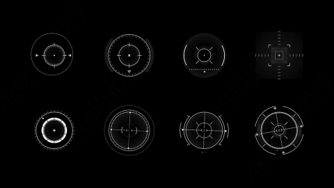 AE模板-RETICLE SCOPES_HUD科技圆形元素HUD科技界面元素.zip