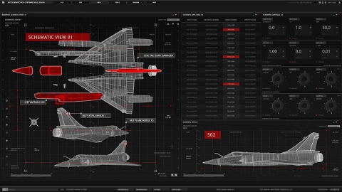 AE模板-Schematic Screen_13飞机战斗机分析扫描HUD科技界面.zip