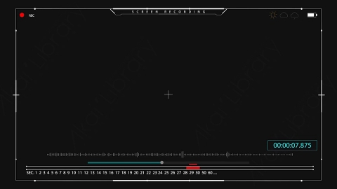 AE模板-Screen Recording 01HUD科技监控视频播放器界面.zip