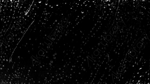 视频素材-雨水下雨水滴落在玻璃上滑落Slow_Drip