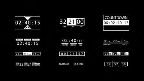 AE模板-TIMERS_HUD科技文字时间元素HUD科技界面元素.zip