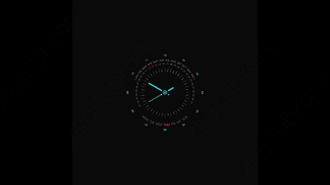 AE模板-Time Radial 05_HUD科技圆形时间钟表界面元素.zip
