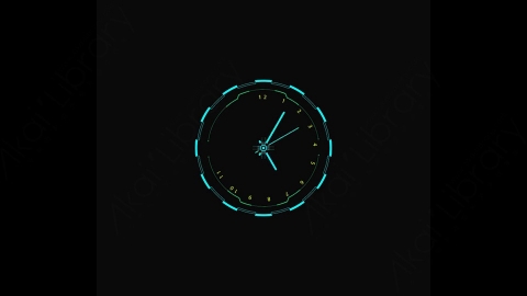 AE模板-Time Radial 06_HUD科技圆形时间钟表界面元素.zip