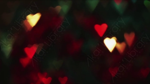 视频素材-光斑steady_heart_bokeh_red_&_green