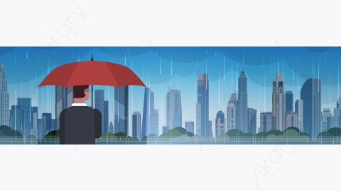 图片素材-现代城市市区建筑景观矢量图-6