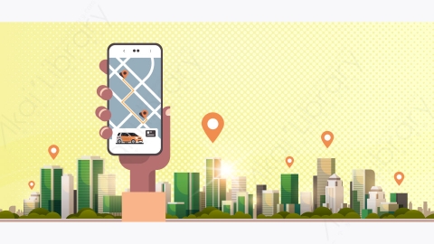 图片素材-现代城市市区建筑景观矢量图-10